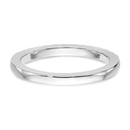 0.23ct. CZ Solid Real 14k White Gold Wedding Wedding Band Ring