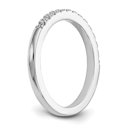 0.23ct. CZ Solid Real 14k White Gold Wedding Wedding Band Ring