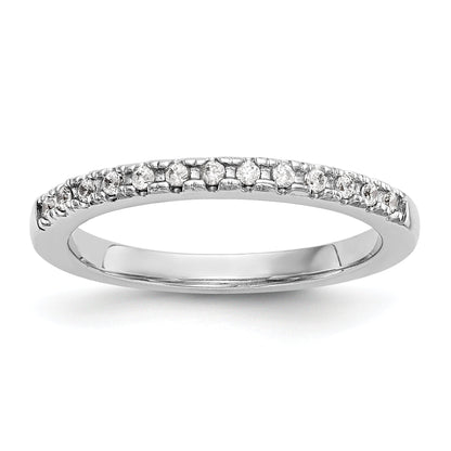 0.18ct. CZ Solid Real 14k White Gold Wedding Wedding Band Ring