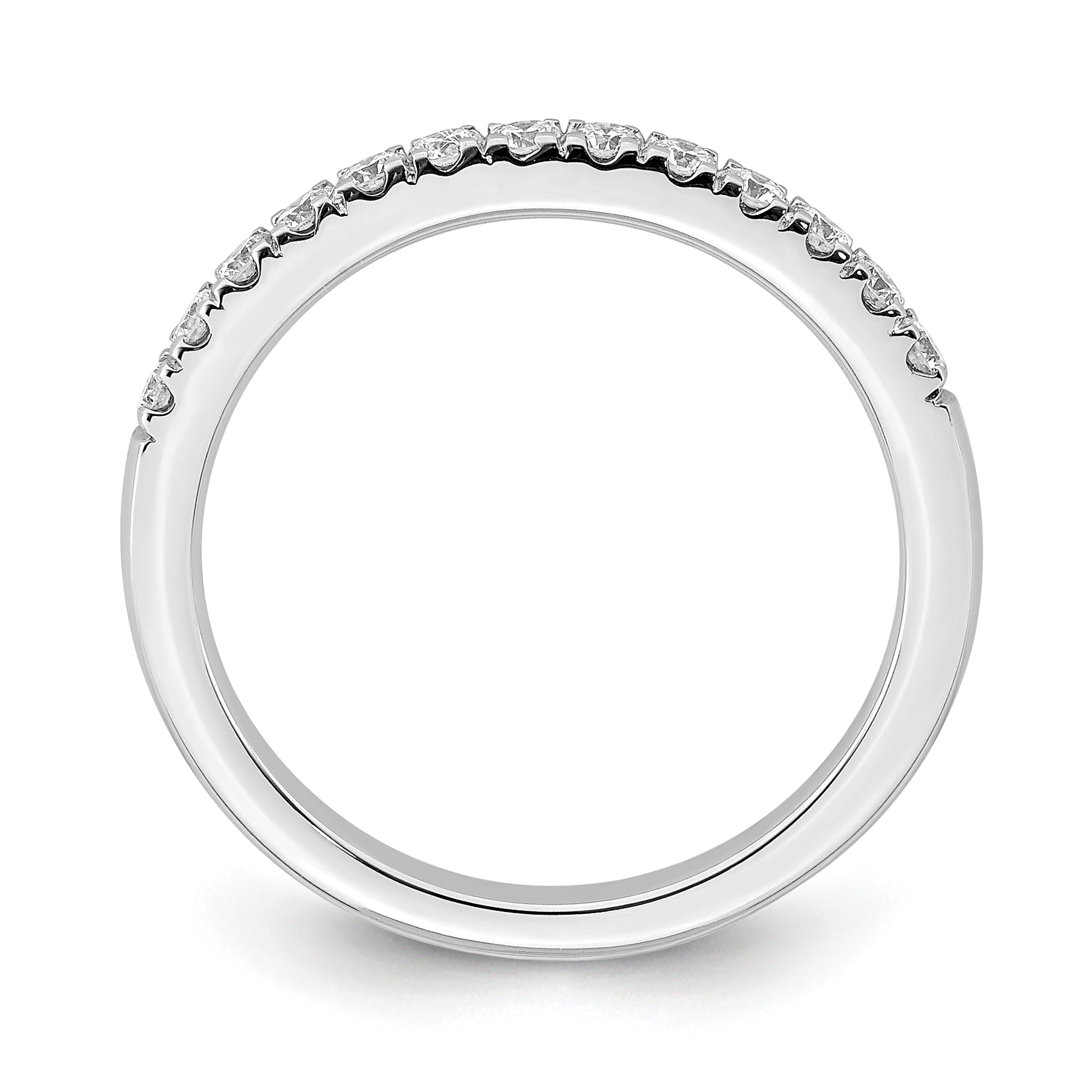 0.33ct. CZ Solid Real 14k White Gold Wedding Wedding Band Ring