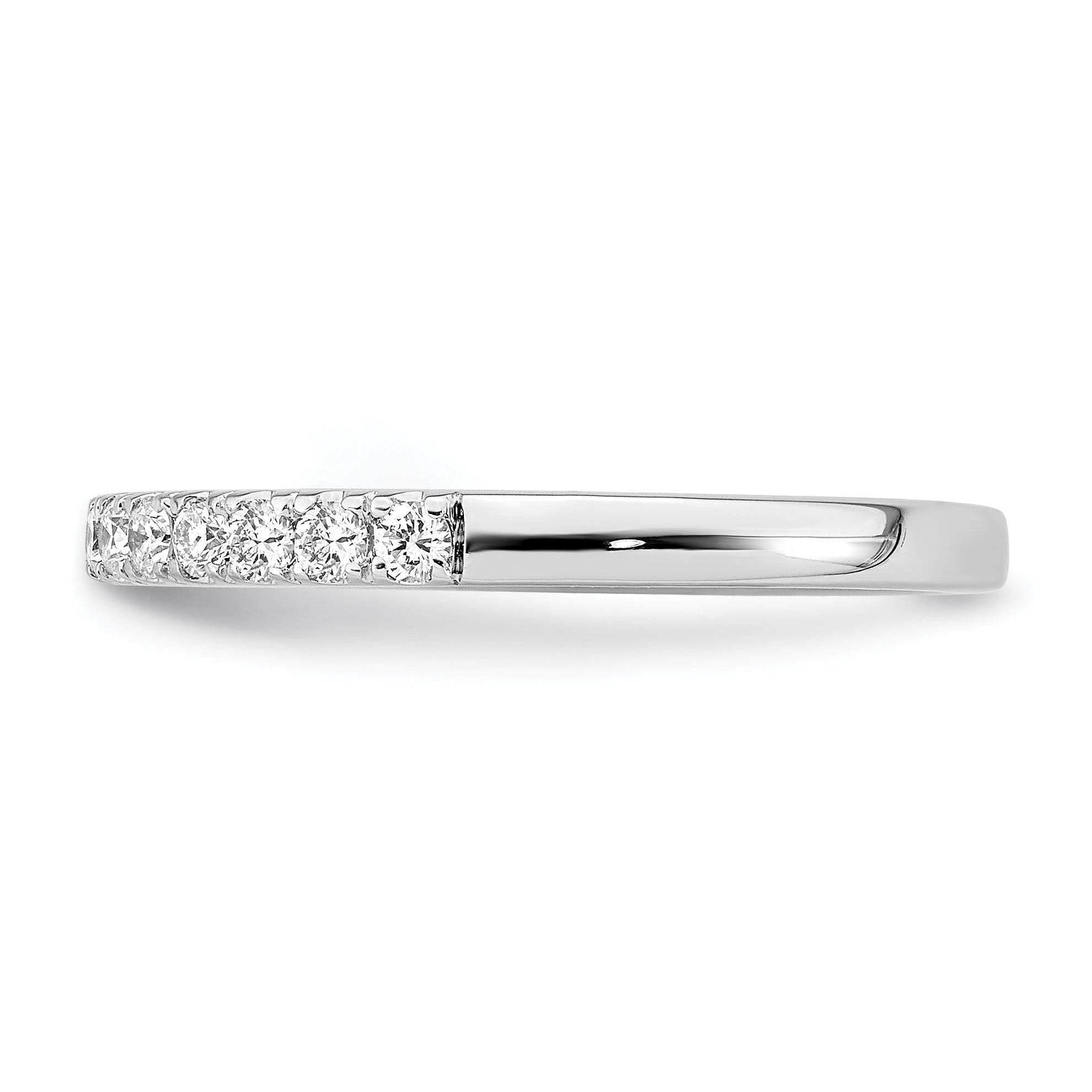 0.33ct. CZ Solid Real 14k White Gold Wedding Wedding Band Ring