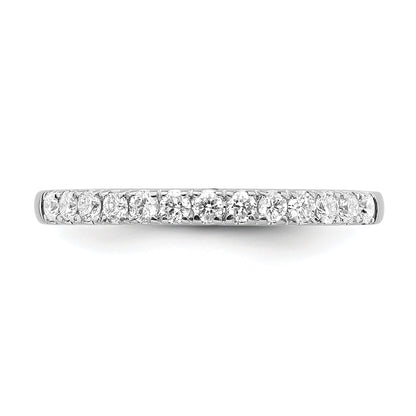 0.33ct. CZ Solid Real 14k White Gold Wedding Wedding Band Ring
