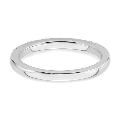 0.33ct. CZ Solid Real 14k White Gold Wedding Wedding Band Ring