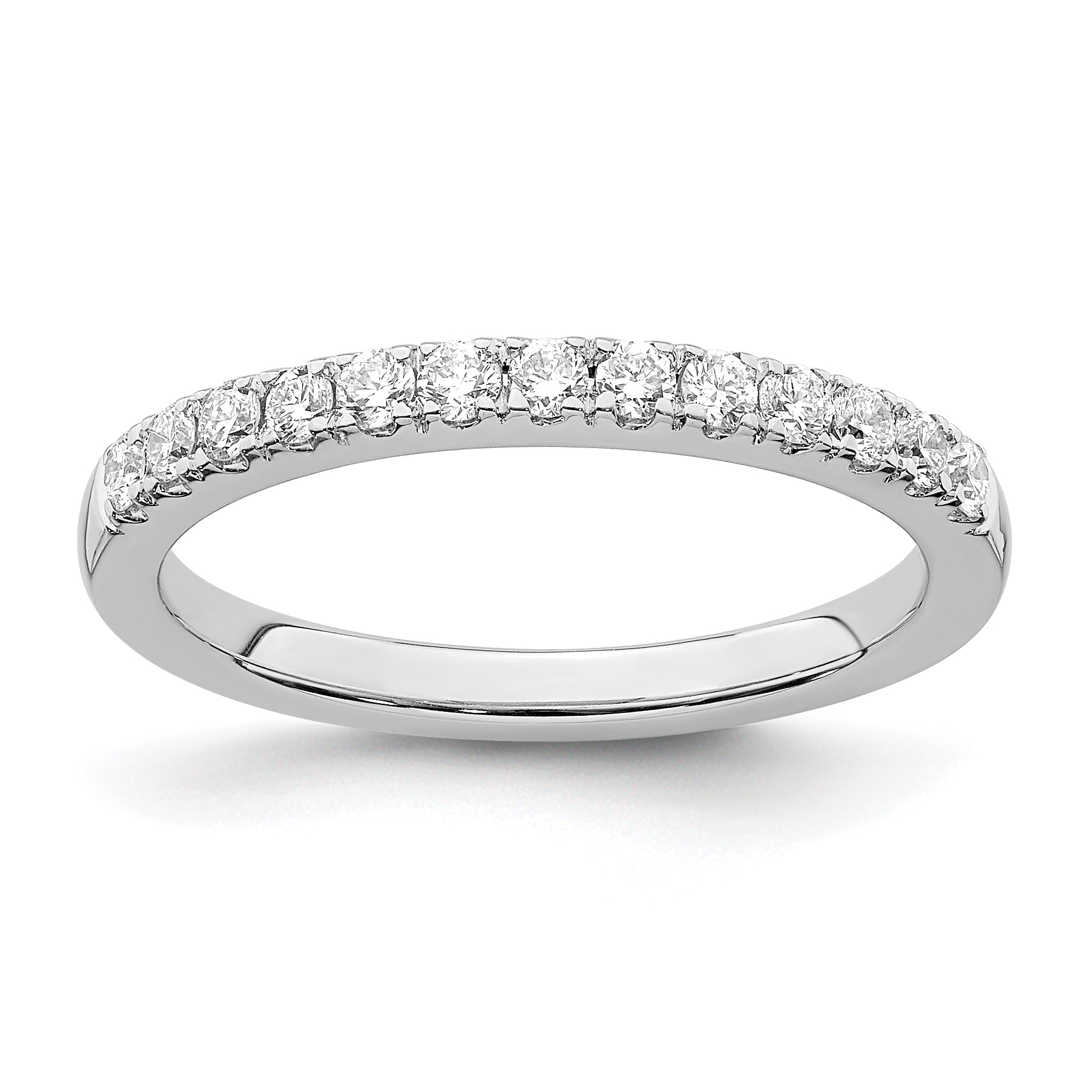 0.33ct. CZ Solid Real 14k White Gold Wedding Wedding Band Ring