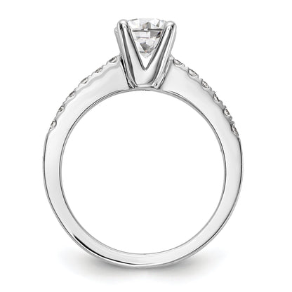 0.25ct. CZ Solid Real 14K White Gold Engagement Ring