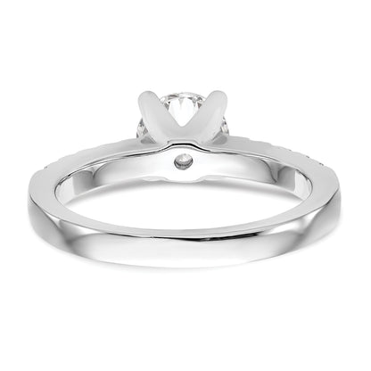 0.75ct. CZ Solid Real 14K White Gold Engagement Ring