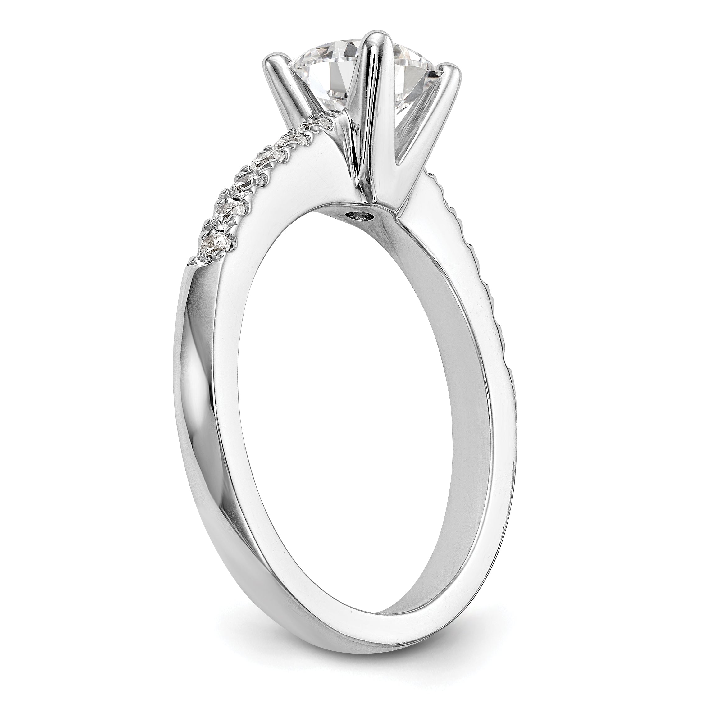 1.25ct. CZ Solid Real 14K White Gold Engagement Ring