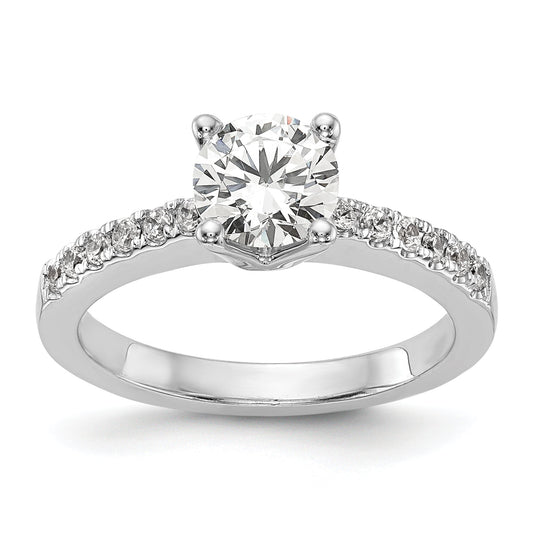 1.00ct. CZ Solid Real 14K White Gold Engagement Ring