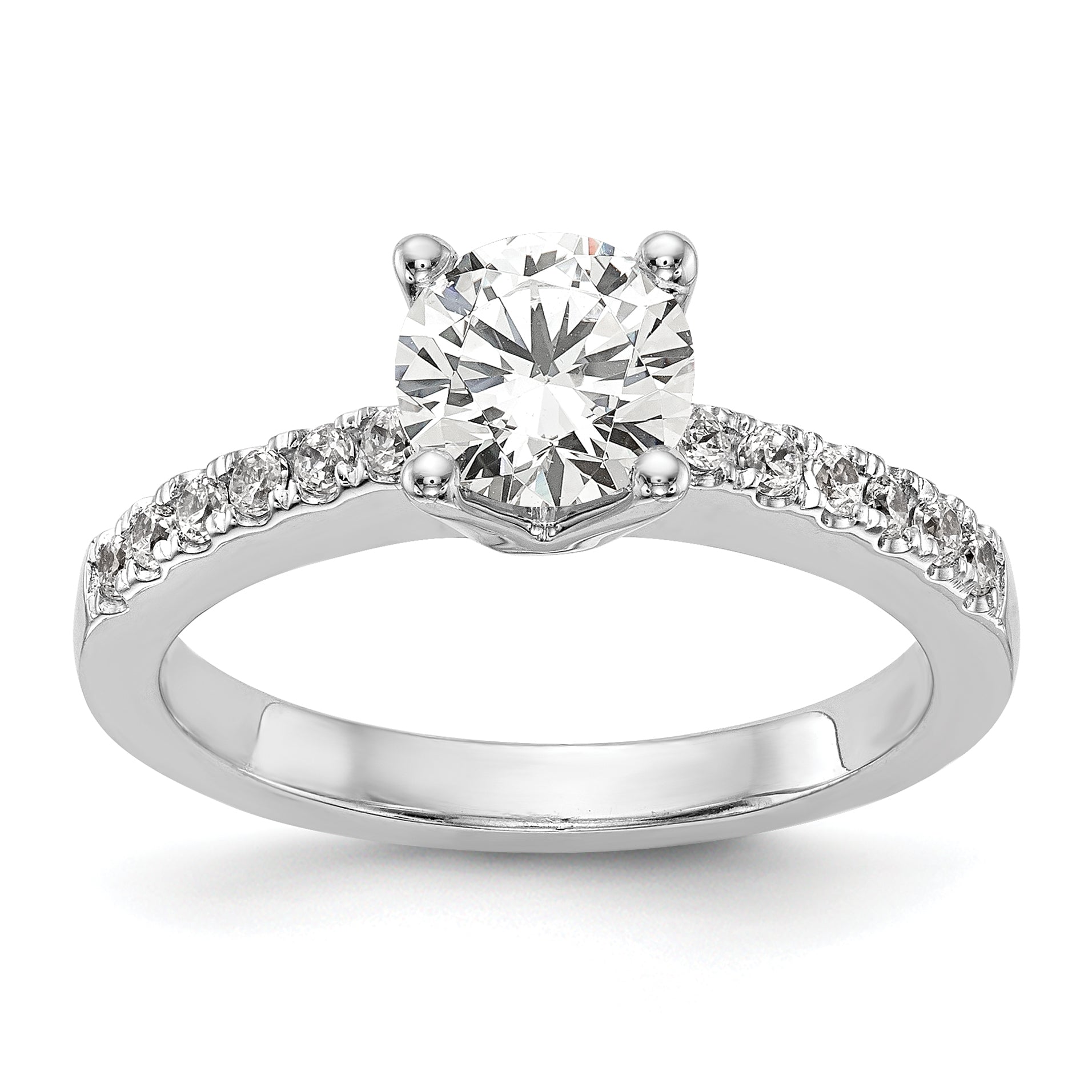 1.25ct. CZ Solid Real 14K White Gold Engagement Ring