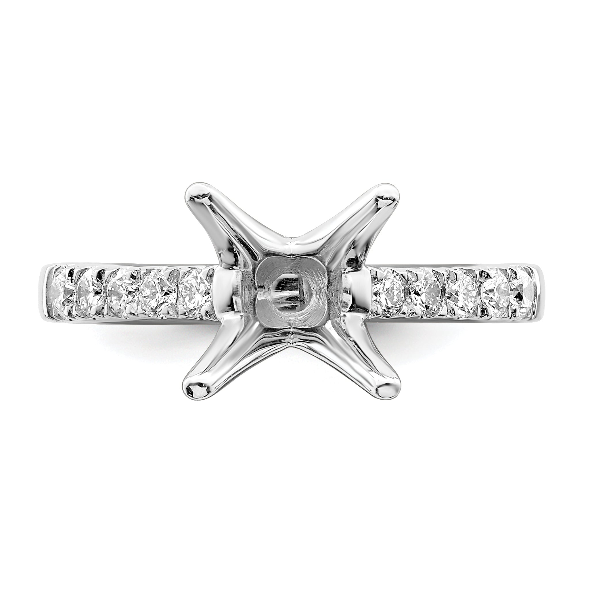 2.00ct. CZ Solid Real 14K White Gold Engagement Ring