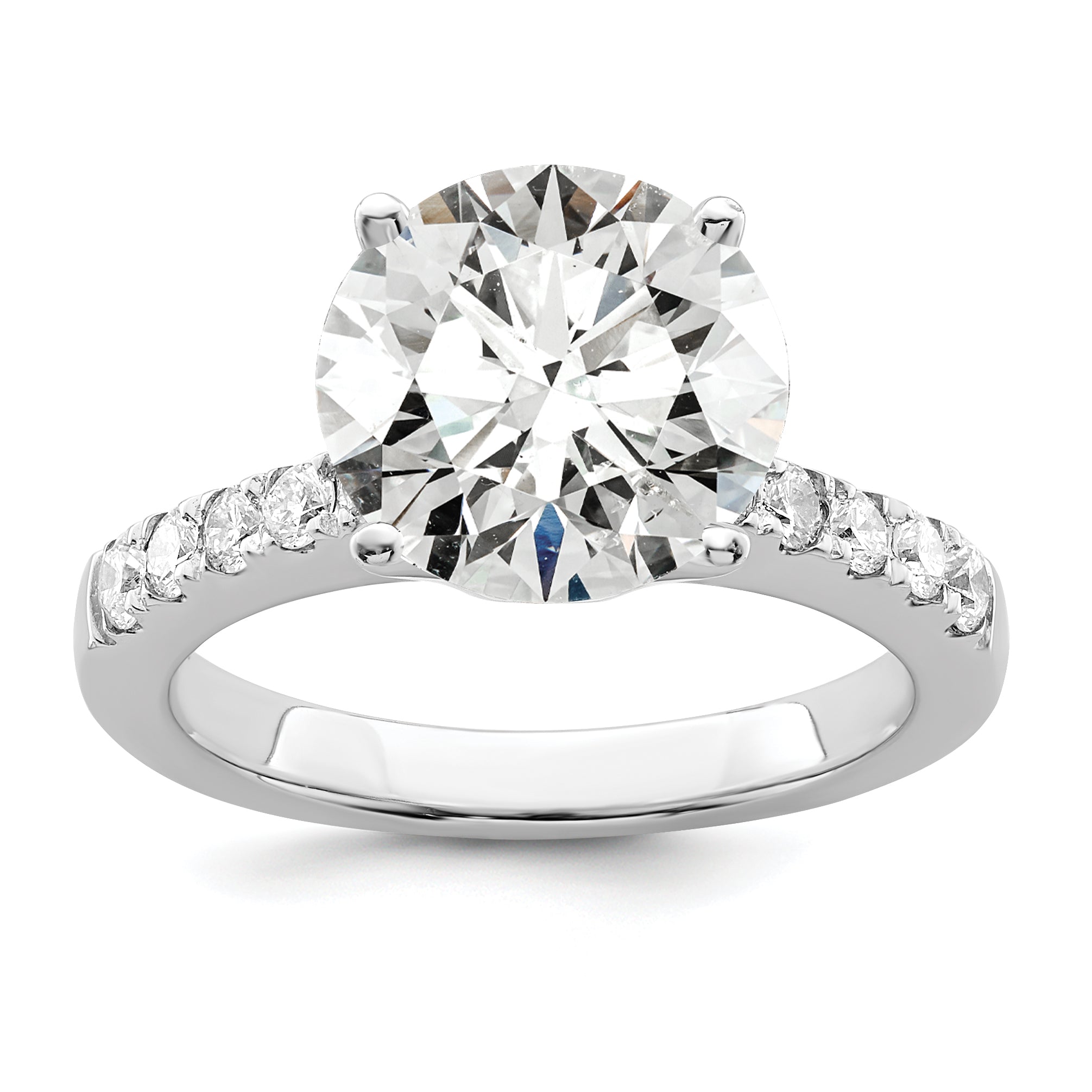 2.00ct. CZ Solid Real 14K White Gold Engagement Ring