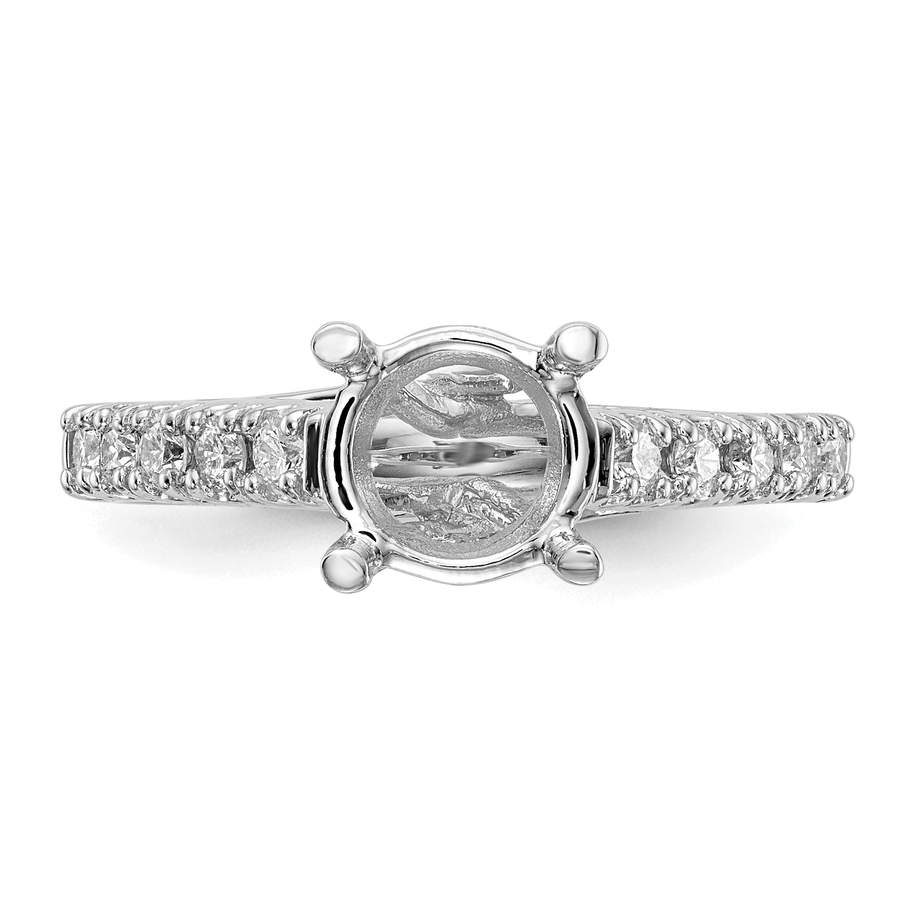 1.50ct. CZ Solid Real 14K White Gold Engagement Ring