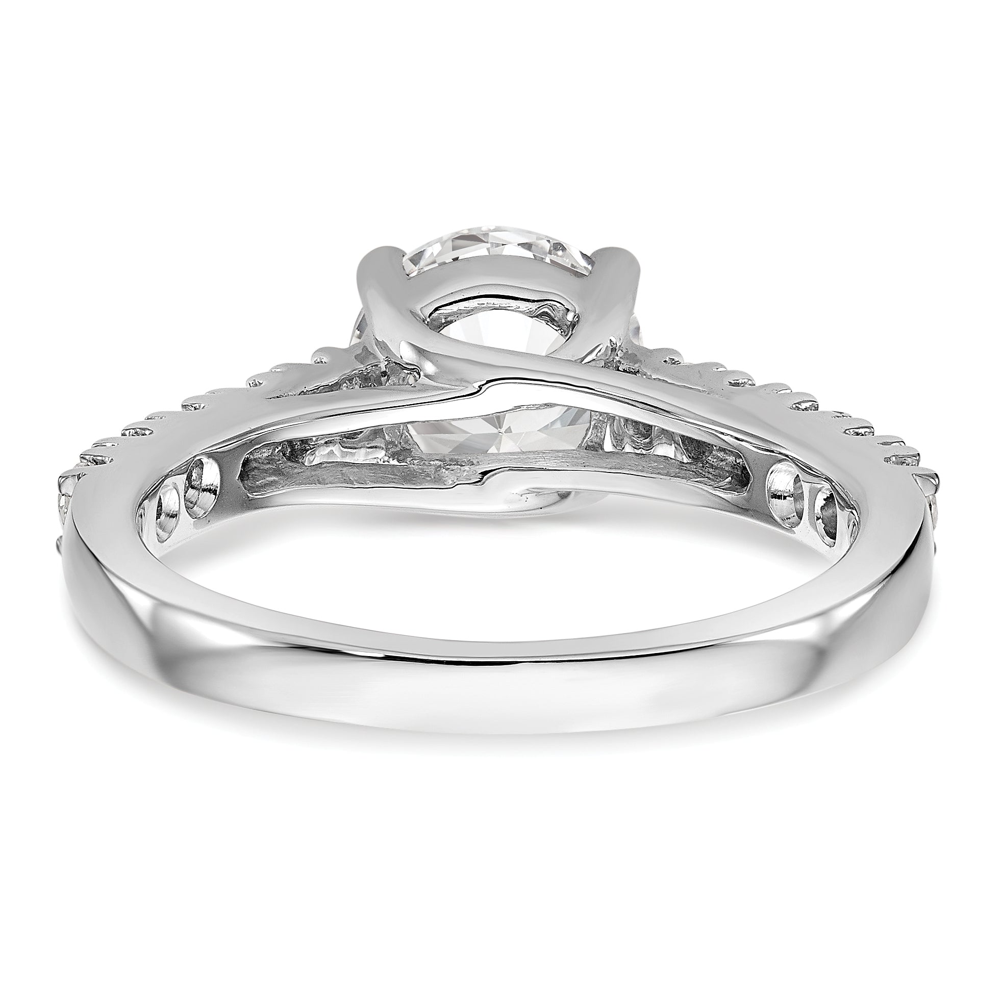 1.50ct. CZ Solid Real 14K White Gold Engagement Ring