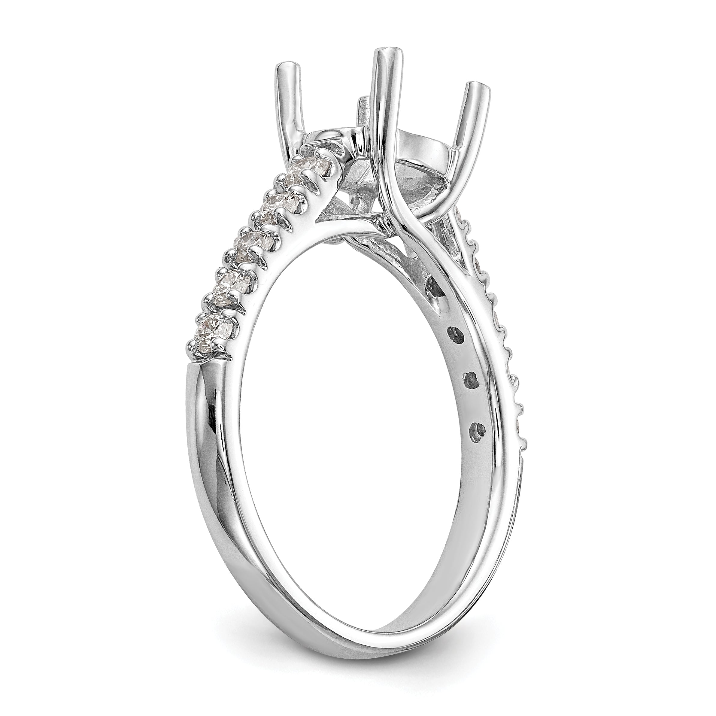 1.50ct. CZ Solid Real 14K White Gold Engagement Ring