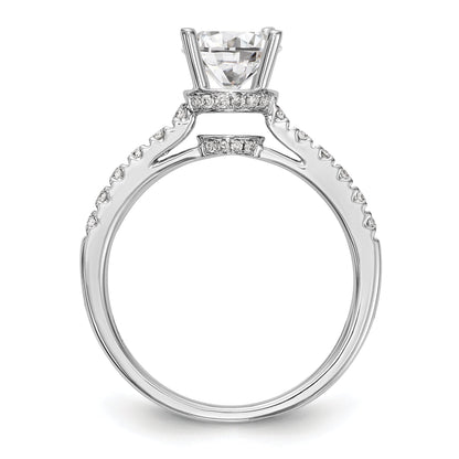 1.00ct. CZ Solid Real 14K White Gold Engagement Ring
