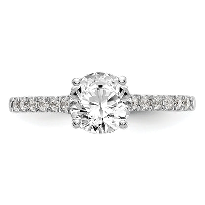 1.00ct. CZ Solid Real 14K White Gold Engagement Ring