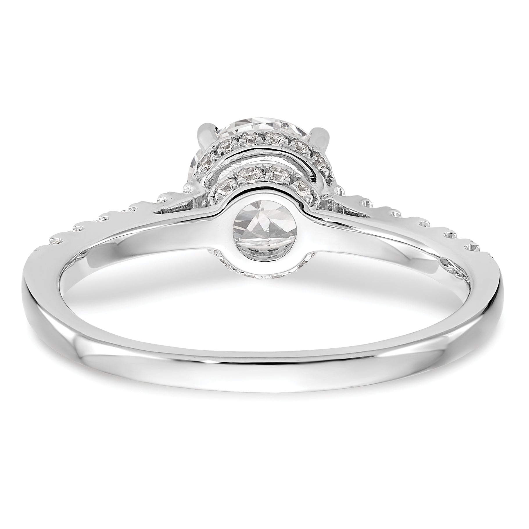 1.00ct. CZ Solid Real 14K White Gold Engagement Ring