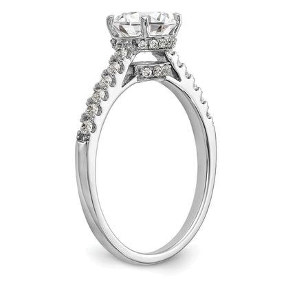 1.00ct. CZ Solid Real 14K White Gold Engagement Ring