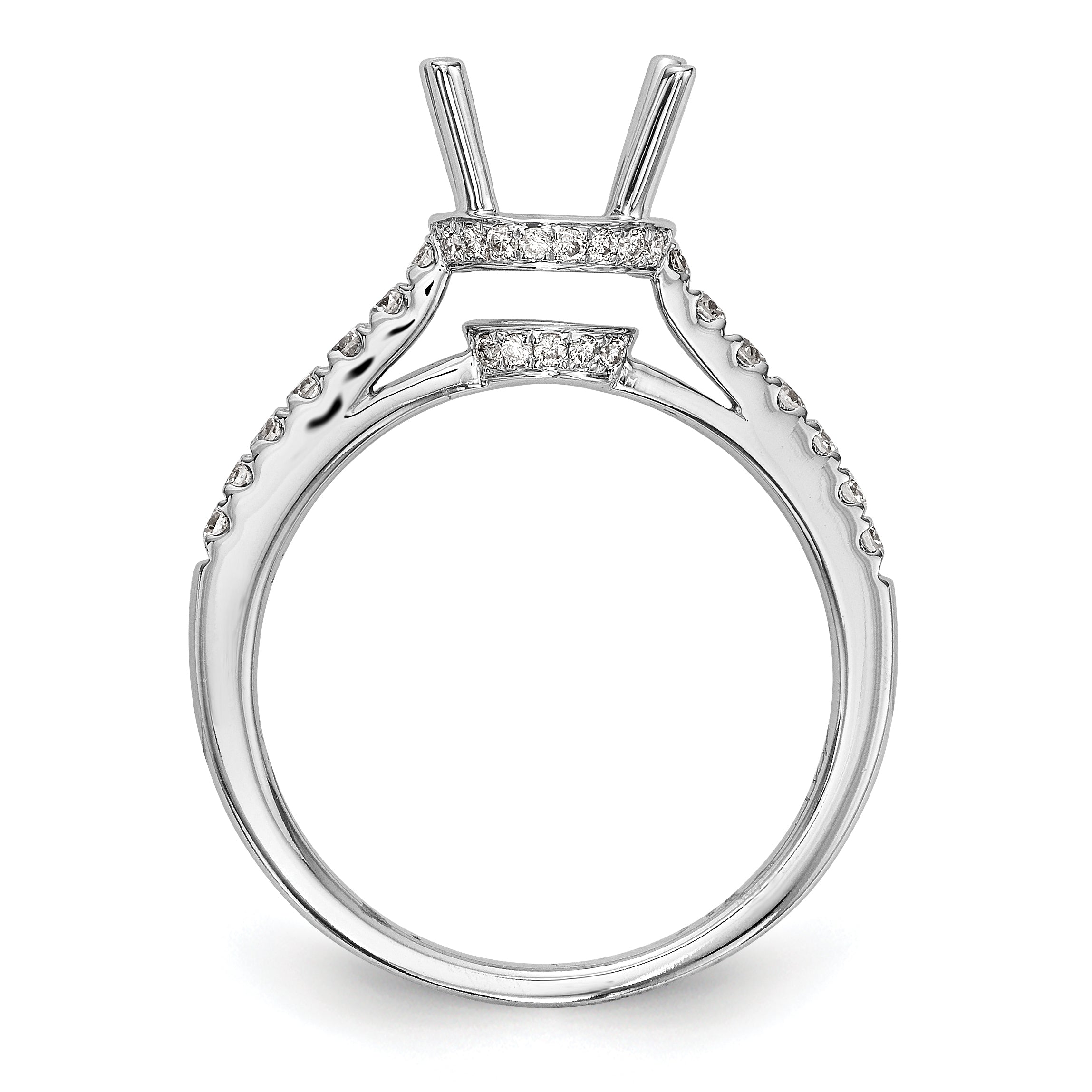 1.50ct. CZ Solid Real 14K White Gold Engagement Ring