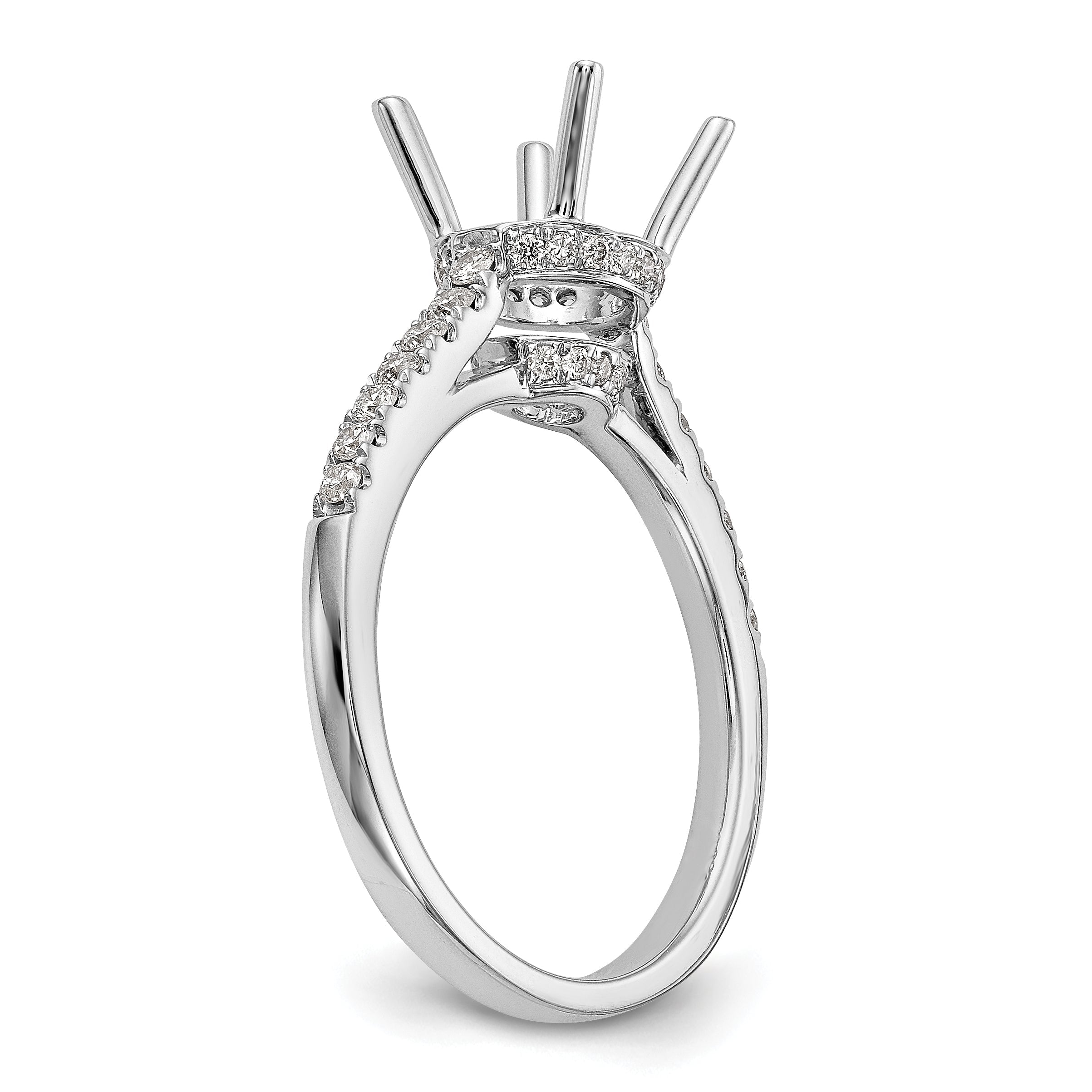 1.50ct. CZ Solid Real 14K White Gold Engagement Ring