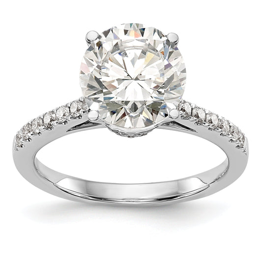 1.50ct. CZ Solid Real 14K White Gold Engagement Ring
