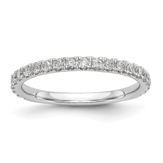 0.40ct. CZ Solid Real 14k White Gold Wedding Wedding Band Ring