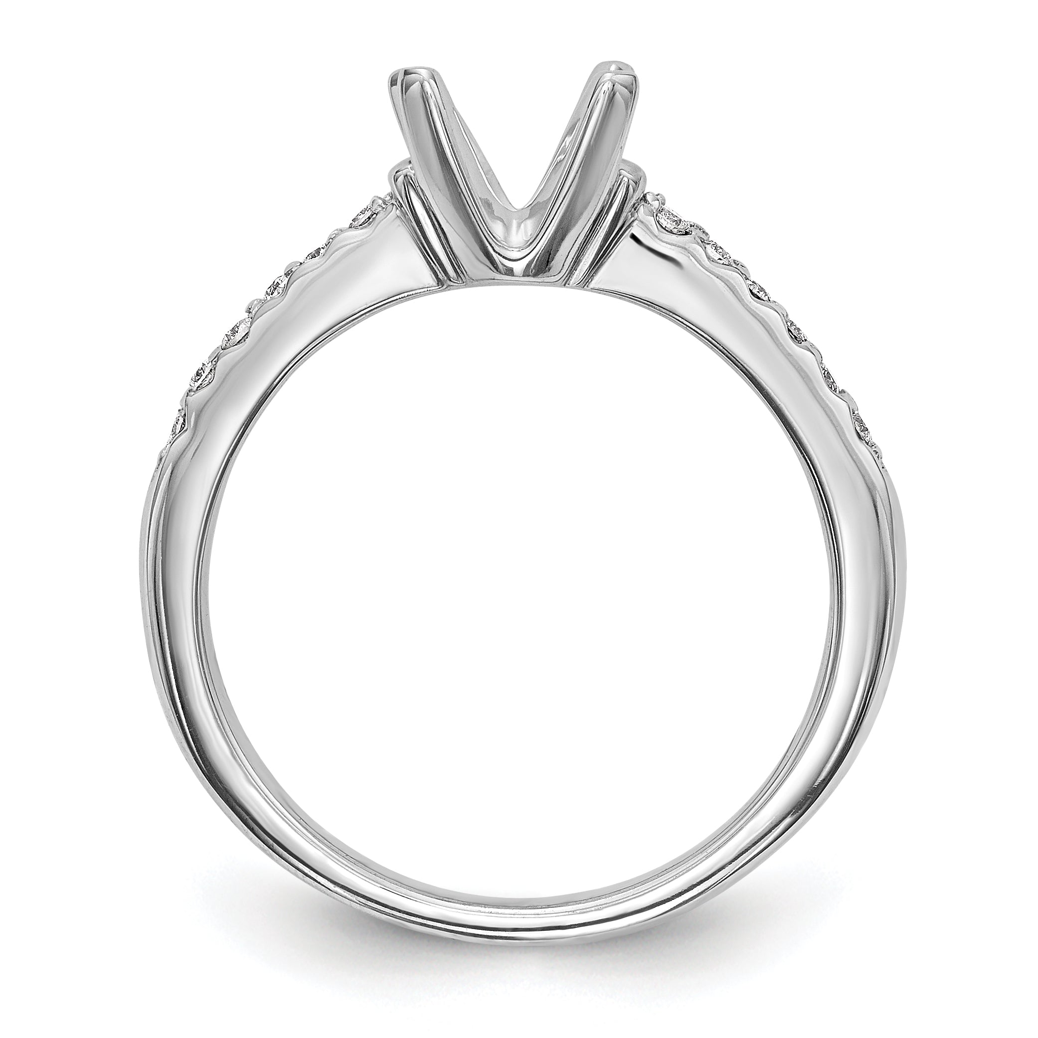0.50ct. CZ Solid Real 14K White Gold Engagement Ring