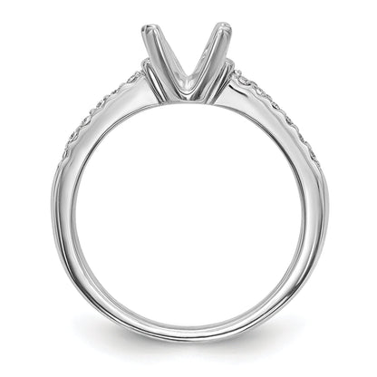 0.50ct. CZ Solid Real 14K White Gold Engagement Ring