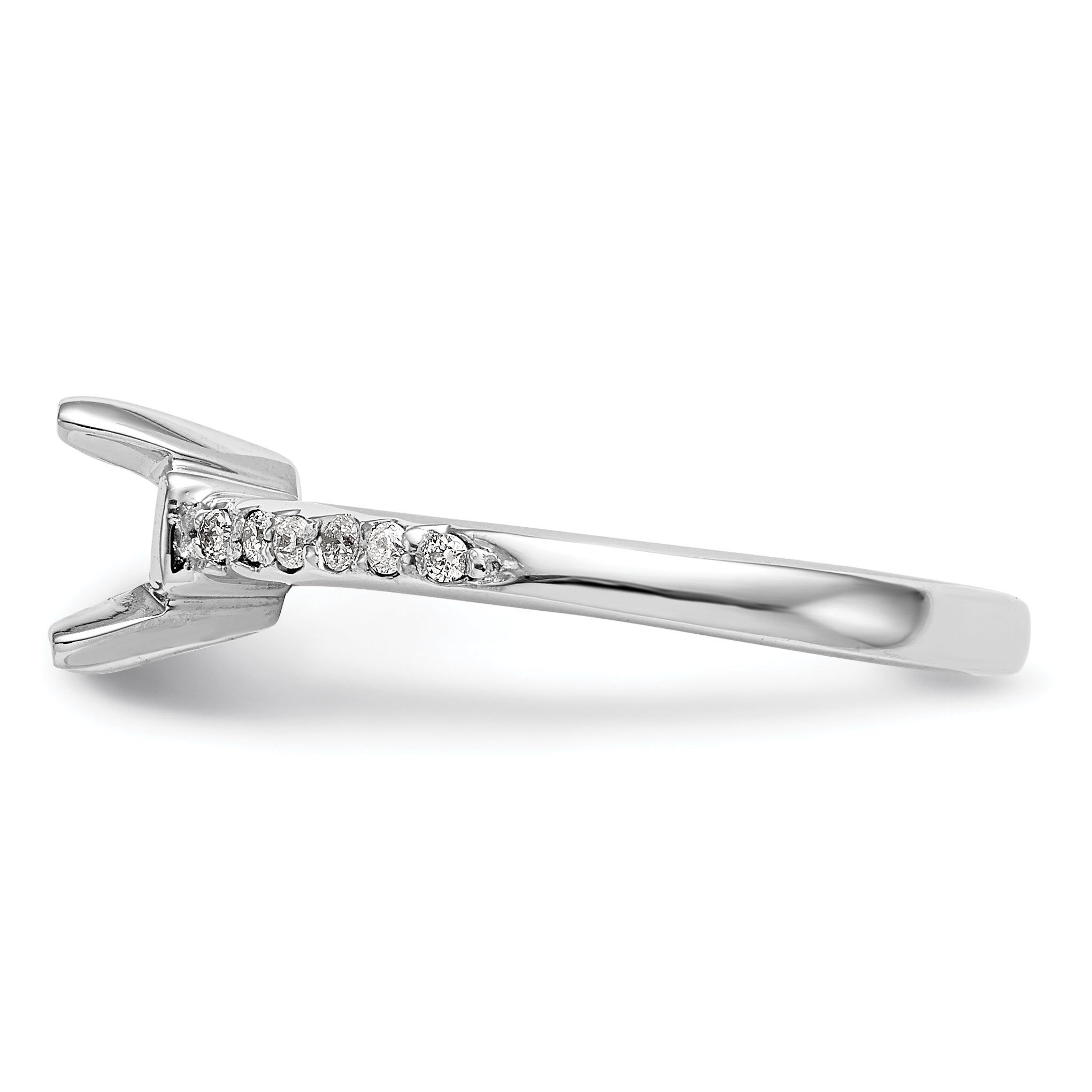 0.75ct. CZ Solid Real 14K White Gold Engagement Ring