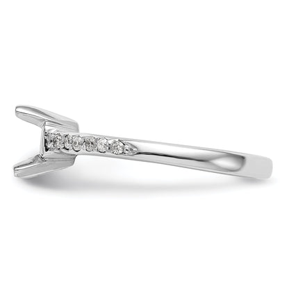 0.75ct. CZ Solid Real 14K White Gold Engagement Ring