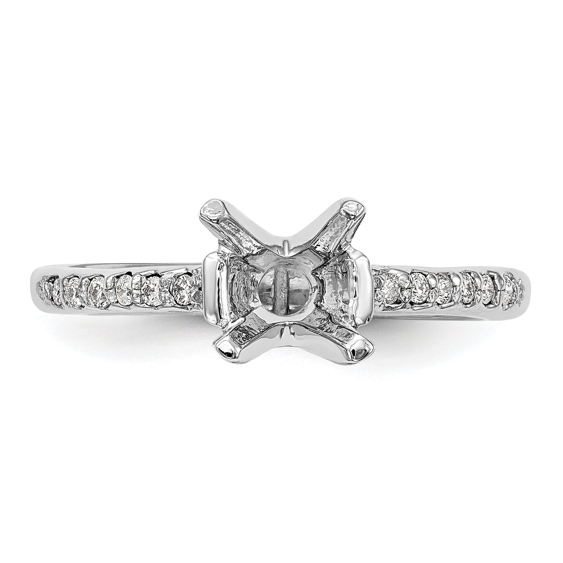 1.00ct. CZ Solid Real 14K White Gold Engagement Ring