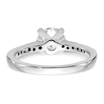 0.50ct. CZ Solid Real 14K White Gold Engagement Ring