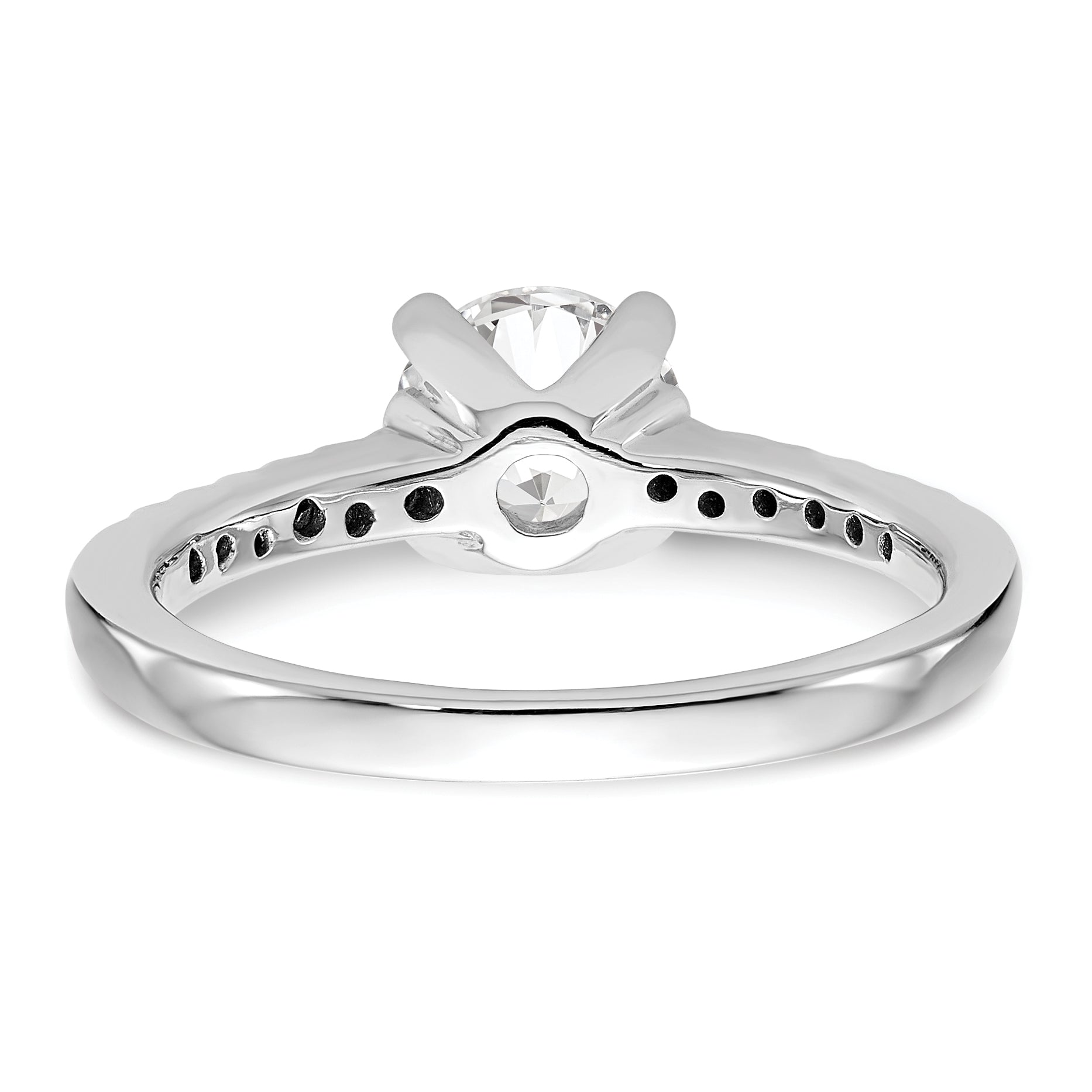 1.00ct. CZ Solid Real 14K White Gold Engagement Ring
