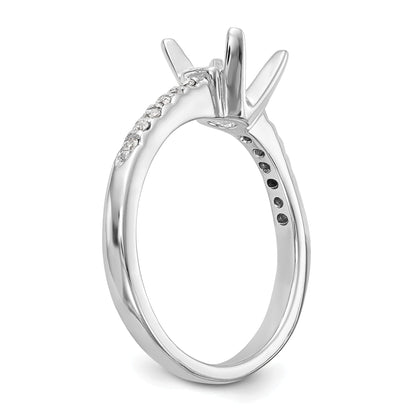 0.50ct. CZ Solid Real 14K White Gold Engagement Ring