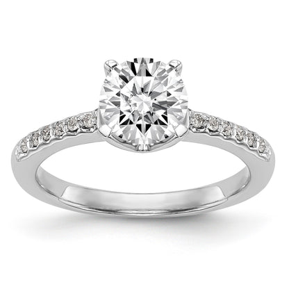 0.50ct. CZ Solid Real 14K White Gold Engagement Ring