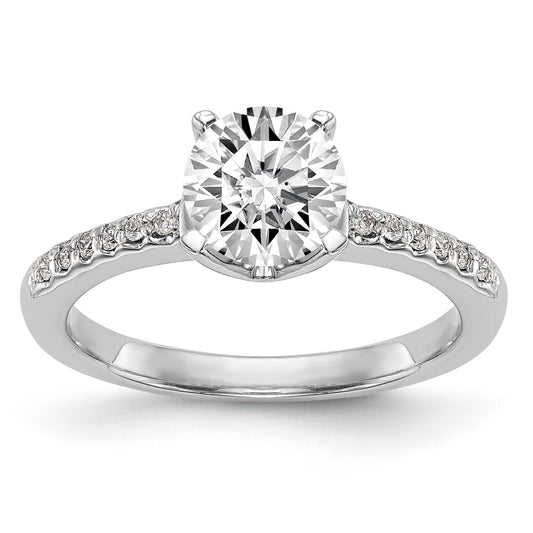 0.75ct. CZ Solid Real 14K White Gold Engagement Ring