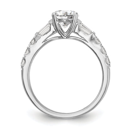 1.00ct. CZ Solid Real 14K White Gold Engagement Ring