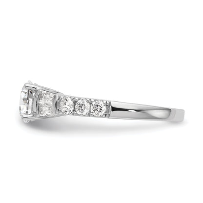 1.00ct. CZ Solid Real 14K White Gold Engagement Ring
