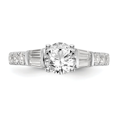 1.00ct. CZ Solid Real 14K White Gold Engagement Ring