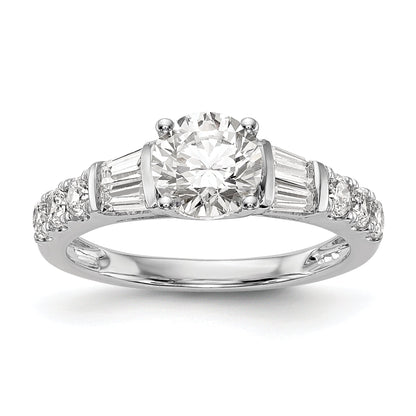 1.00ct. CZ Solid Real 14K White Gold Engagement Ring