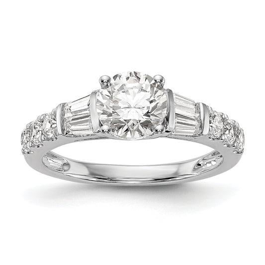 1.00ct. CZ Solid Real 14K White Gold Engagement Ring
