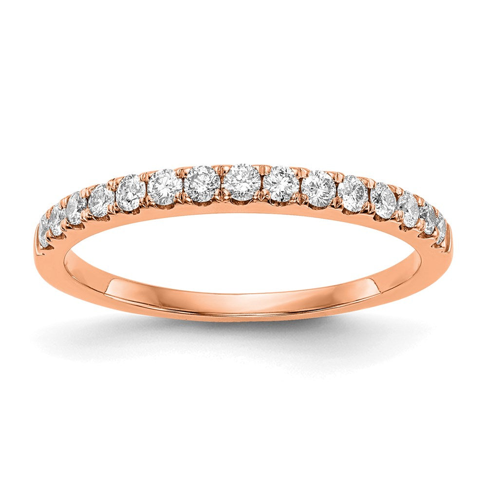 14k rose gold real diamond wedding band rm2610b 033 raa