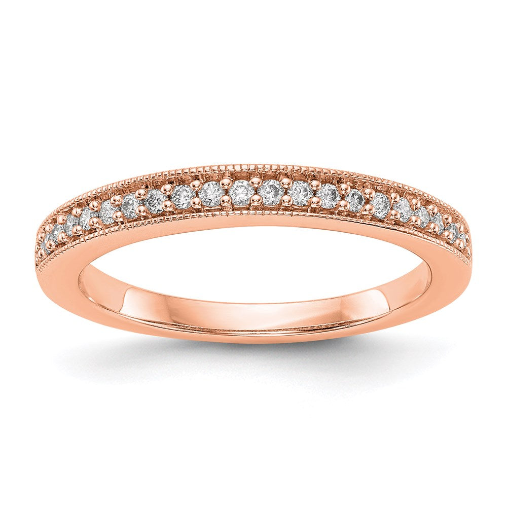 14k rose gold real diamond wedding band rm2611b 020 raa