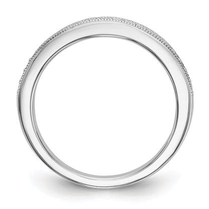 0.20ct. CZ Solid Real 14k White Gold Wedding Wedding Band Ring