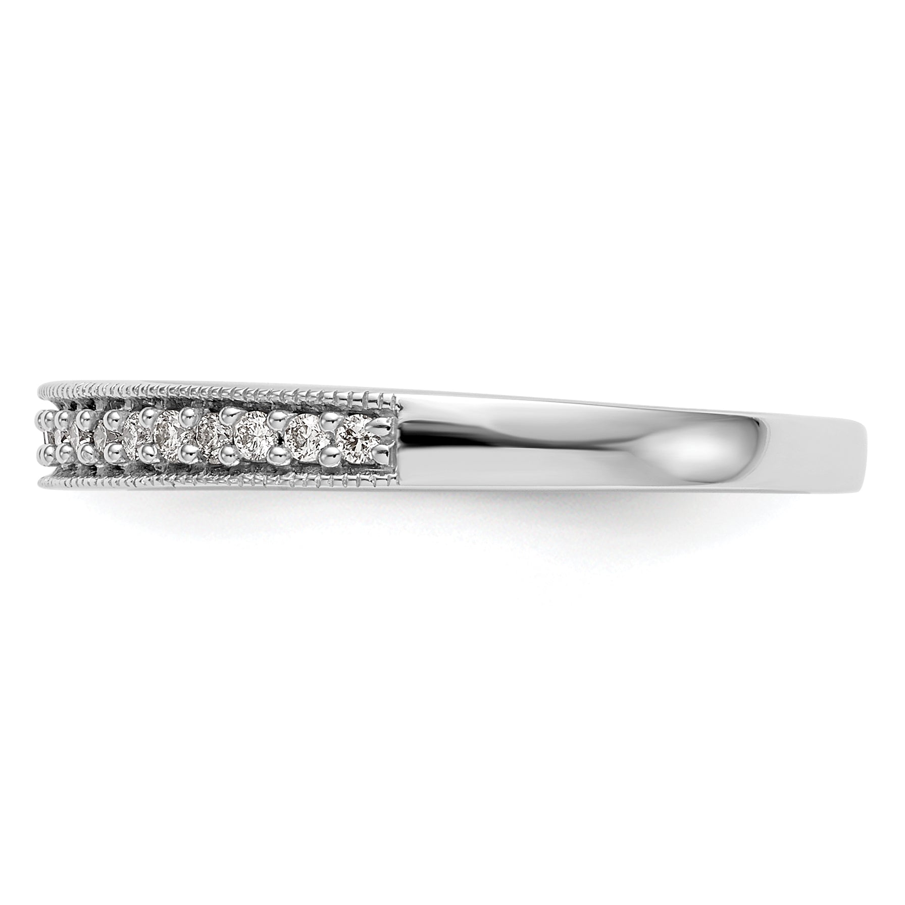 0.20ct. CZ Solid Real 14k White Gold Wedding Wedding Band Ring