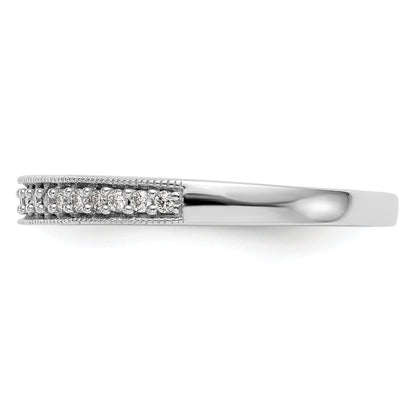 0.20ct. CZ Solid Real 14k White Gold Wedding Wedding Band Ring