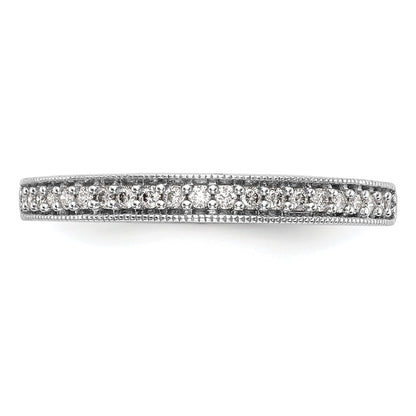 0.20ct. CZ Solid Real 14k White Gold Wedding Wedding Band Ring