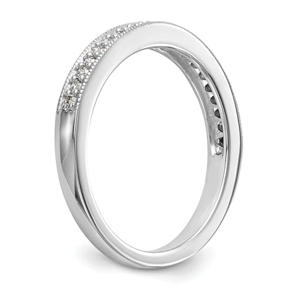 0.20ct. CZ Solid Real 14k White Gold Wedding Wedding Band Ring