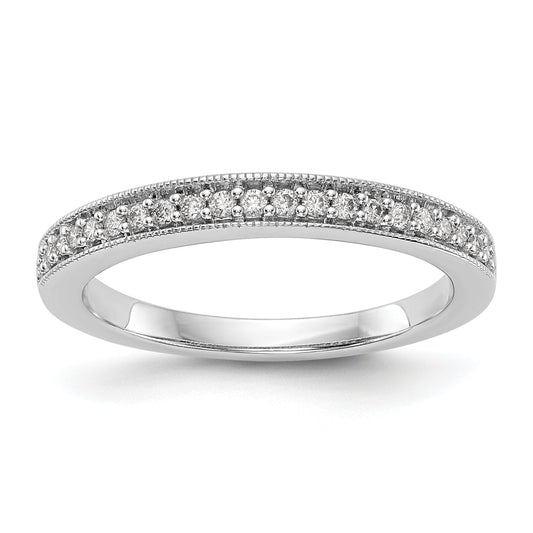 0.20ct. CZ Solid Real 14k White Gold Wedding Wedding Band Ring