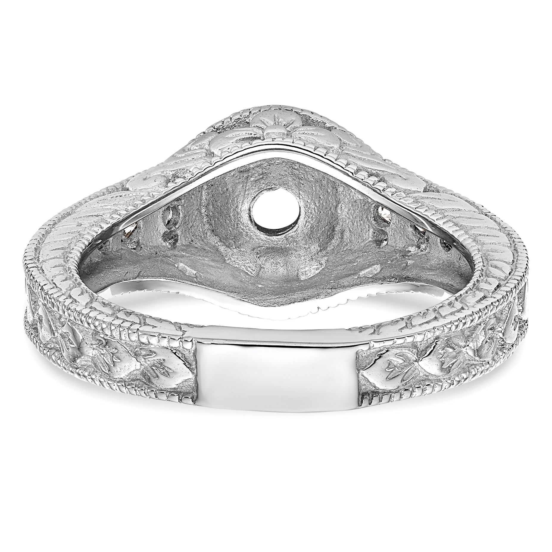0.50ct. CZ Solid Real 14K White Gold Engagement Ring